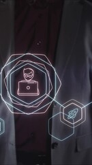 Wall Mural - animated diagram of the tasks of a financial specialist.