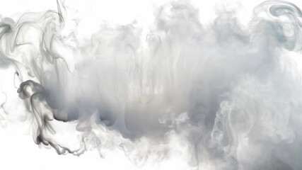 Wall Mural - a thick white fog crept over the white abstract background