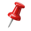 © Shanza - Red push pin tack illustration isolated PNG with Transparent Background