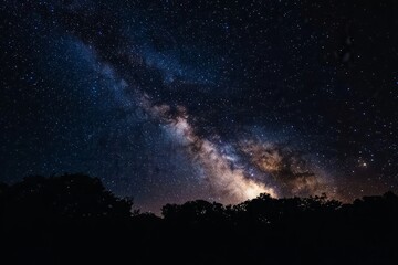 milky way galaxy with star and space dust in the universe in dark night sky planet background.night 
