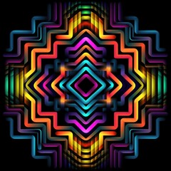 Wall Mural - chest pattern abstract art kaleidoscope.