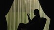 © kinomaster - Silhouette of a Woman Relaxing with a Glass in Hand