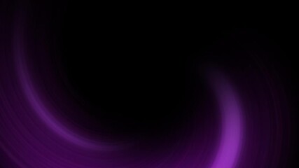 Wall Mural - Abstract illustration of luminous purple curves against a deep black background