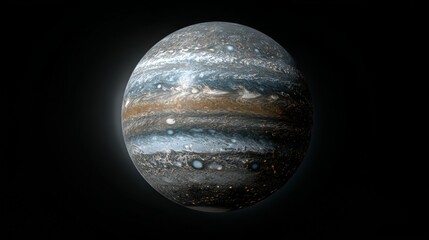 Wall Mural - Jupiter: Explore the mesmerizing details of Jupiter in stunning detail, with its swirling bands of clouds and iconic Great Red Spot. A true wonder of the cosmos.