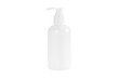 © Kung37 - White plastic cosmetic pump bottle mockup for soap, lotion, or shampoo packaging. Blank skincare product dispenser template. isolated on white background with clipping path.