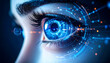 © nanang - Futuristic Eye Close Up with Digital Overlay