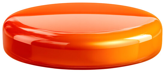 Orange Button 3D Clipart Image