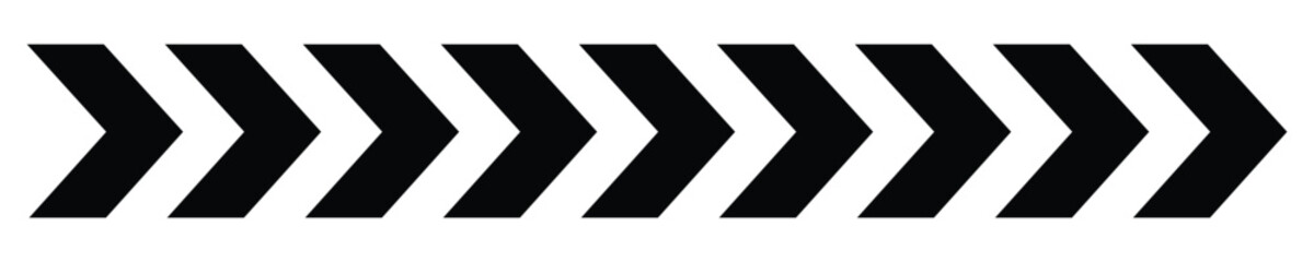 Wall Mural - arrow moving dynamic symbols. road lines arrow zigzag chevron speeds flat style.