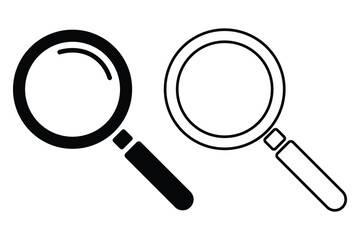 Wall Mural - magnify icon. search icon, magnifying glass icon. vector isolated.