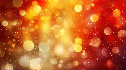 Wall Mural - Warm Blurred Autumn Background with Abstract Colorful Bokeh Effect