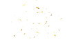 © 2.0 - Confetti Transparent Background. Confeti Failling White Background. 3d Rendering Transparent  Gold Confeti. Colorful bright confetti isolated on transparent background. gold confetti transparent bg