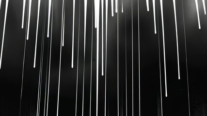 Wall Mural - abstract black and white digital art: lines, drips, and splashes