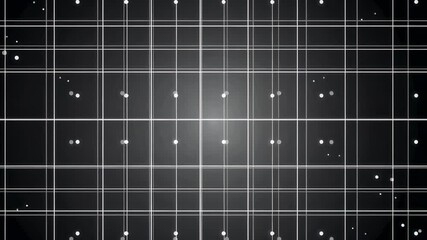Wall Mural - Abstract Grid: Dark Background with White Dots and Lines