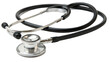 © MDSHARIF - A silver and black stethoscope lies on a transparent background