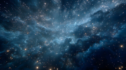 Wall Mural - Breathtaking cosmic backdrop showcases a stunning nebula with stars and astral clouds in deep space, creating a sense of wonder.