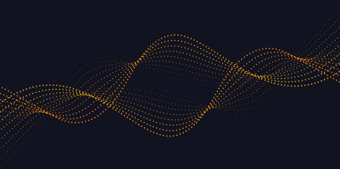 Wall Mural - abstract particles wave pattern dots, line particles isolated vector illustration. technology backgr