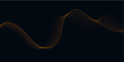 Wall Mural - abstract particles wave pattern dots, line particles isolated vector illustration. technology backgr