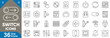 © Kashif - Switch line editable icons set. Toggle On, power, light, volume, mode, dimmer, rocker, push button, slide, smart, WiFi switch and more symbols. Vector illustration