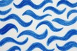 © AiHRG Design - Blue wave patterns flow across a white surface, created using crayon. The artwork highlights the fluidity and motion of waves, emphasizing creativity in design.