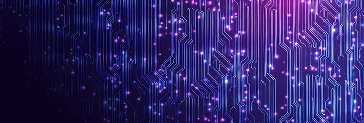 Wall Mural - abstract digital circuit board background with glowing lines and elements for technology, science, o