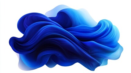 Wall Mural - abstract vector of smooth translucent blue fluid isolated on white background for graphic design use