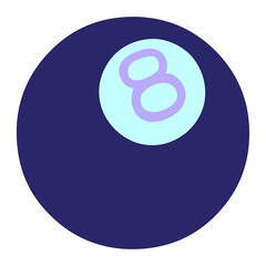 Wall Mural - iconic tattoo style image of 8 ball in bright neon color