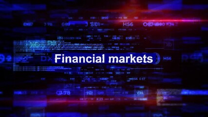 Financial markets Words in economics HiTech Backgrounds