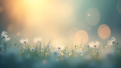 Wall Mural - soft light bokeh background, dreamy and gentle glow
