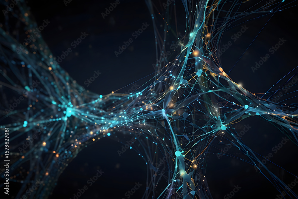 Neural Network Connections – Abstract Digital Brain Concept Stock ...