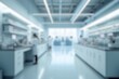 © Romi - Blurred image of scientists working in a modern laboratory setting. Blurred background for use.