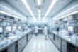 © Romi - Blurred image of scientists working in a modern laboratory setting. Blurred background for use.