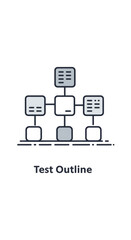diagram illustration of network structure showing data connection and system