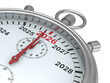 © Sergey Ilin - 2026 year calendar on stopwatch. Isolated 3D illustration