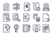 © Jolly J Icon - accounting set of web icons in line style accounti