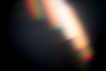 Wall Mural - light leak overlay effect with bokeh rainbow light leaks,retro noisy film texture light leak flare o