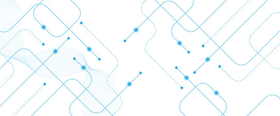 Abstract futuristic technology background. Technology background with crossed lines and dots.