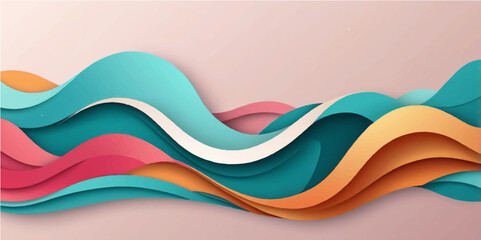 Wall Mural - abstract colorful background with flowing waves, a vibrant vector illustration perfect for modern we