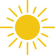© Vectornines - sun vector illustration,Yellow Sun Vector Illustration with Rays and Bright Light