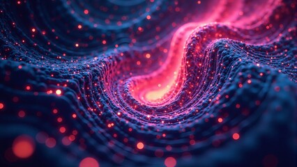 Wall Mural - Abstract Digital Energy Flow