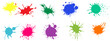 © udara - Colorful Paint Splatter Vector Set – Ink Blot Stain Clipart for Design Vector set