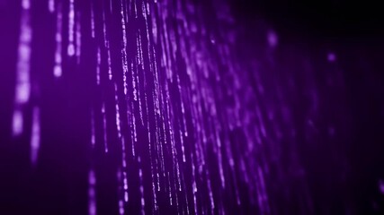 Wall Mural - rain-like purple digital abstract background