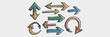 © muse - Whimsical hand-drawn arrows with circular and bidirectional designs – Suitable for infographics or concept diagrams