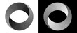 © Mykola Mazuryk - Abstract background with lines in circle. Art design spiral as logo or icon with 2 parts. A black figure on a white background and an equally white figure on the black side.