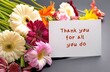 © lovelyday - Flowers with card THANK YOU FOR ALL YOU DO -  appreciative way to express gratitude for effort and support  from friends, co-worker colleague or team staff employee - to say thanks for their help