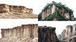© Maman - Cliffside images showcasing diverse rock formations, isolated backgrounds