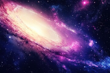 Wall Mural - vibrant cosmic nebula showcasing swirling patterns of light and color.