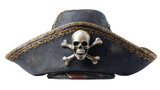 Pirate Hat with Skull and Crossbones, isolated on transparent background