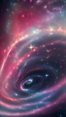 Wall Mural - Nebula fog slowly rotates in the scene