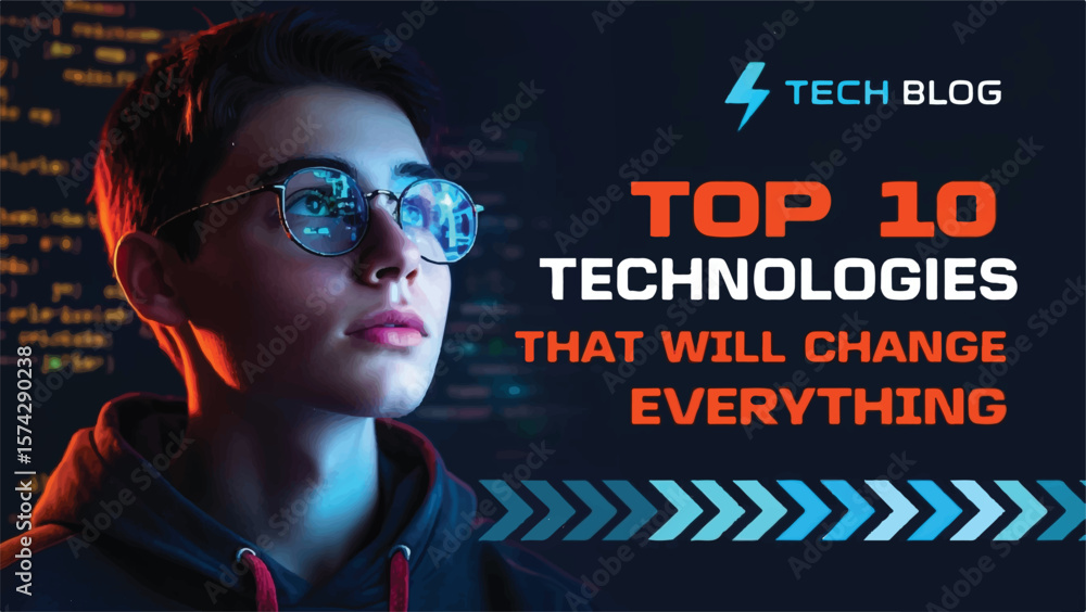 Top 10 Future Technologies That Will Transform the World Stock Vector ...
