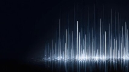 Wall Mural - illuminating data streams: a striking visual of illuminated vertical lines represents the flow of in